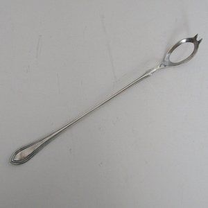 antique silver plated olive spoon